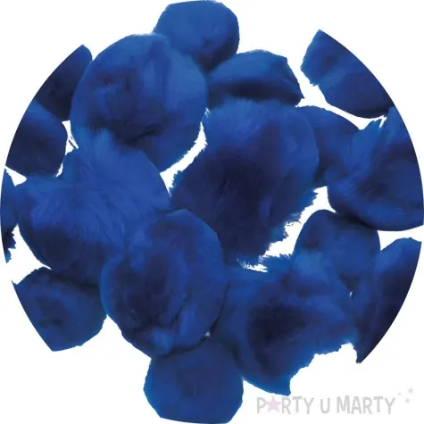 pompony pluszowe akrylowe niebieski brewis 25 35 40 mm 24 szt