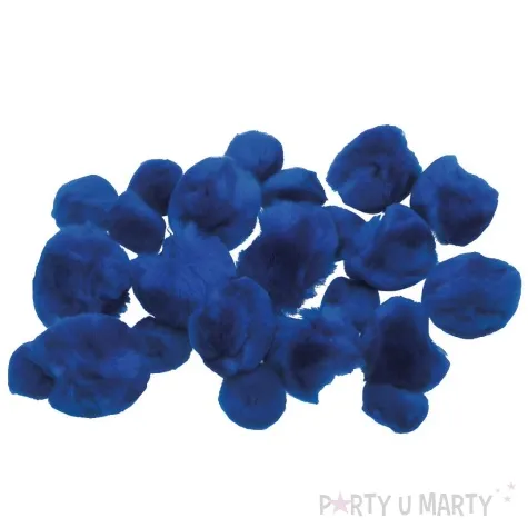 pompony pluszowe akrylowe niebieski brewis 25 35 40 mm 24 szt