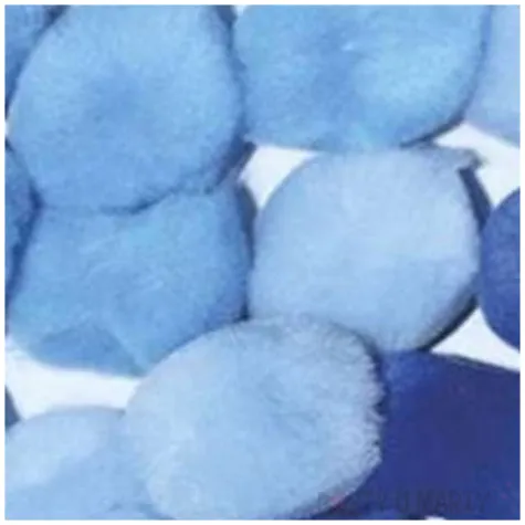 pompony pluszowe akrylowe niebieski mix titanum 25 mm 30 szt