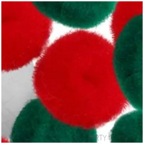 pompony pluszowe akrylowe swiateczne mix titanum 35 mm 12 szt