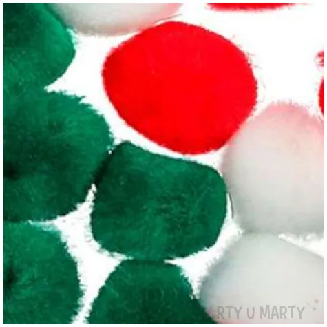 pompony pluszowe akrylowe swiateczny mix titanum 12 mm 24 szt