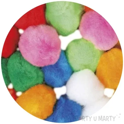 pompony pluszowe akrylowe wiosenne mix titanum 30 mm 20 szt
