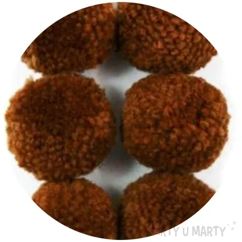 pompony pluszowe classic brazowe titanum 45 mm 6 szt