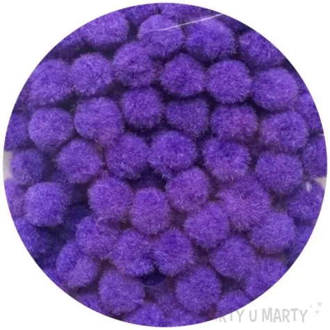 pompony pluszowe classic fioletowe aliga 10 mm 120 szt