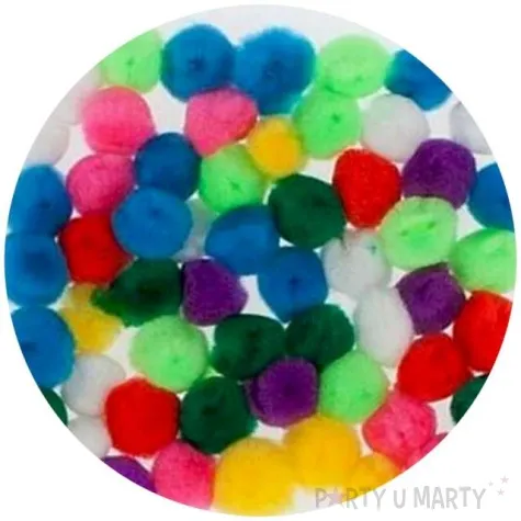 pompony pluszowe classic pogodny mix titanum 15 mm 60 szt