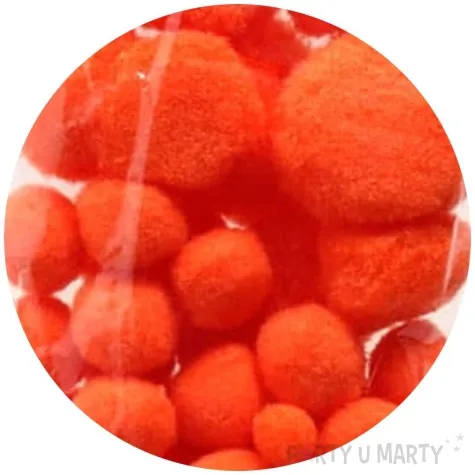 pompony pluszowe classic pomaranczowe aliga 15 50 mm 80 szt