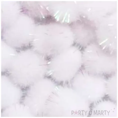 pompony pluszowe metalizowana perla aliga 13 mm 50 szt