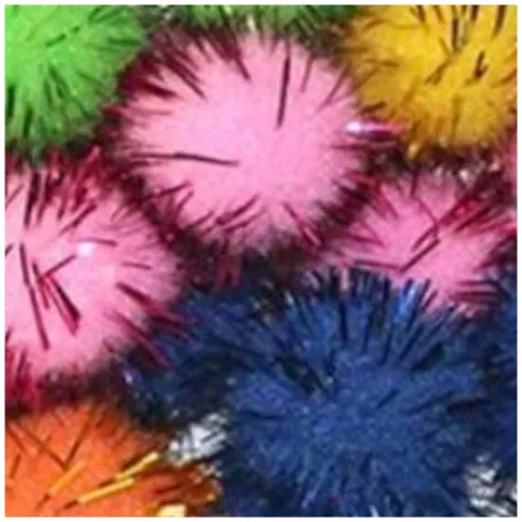 pompony pluszowe metalizowane mix titanum 20 mm 40 szt