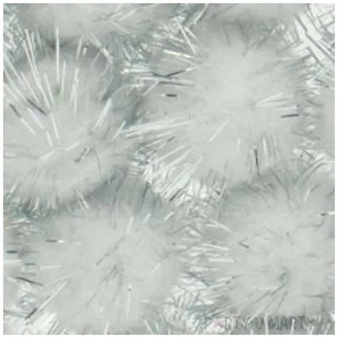 pompony pluszowe metalizowane srebro aliga 25 mm 24 szt