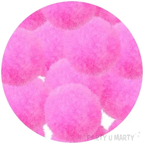 pompony pluszowe poliestrowe rozowe titanum 18 mm 15 szt