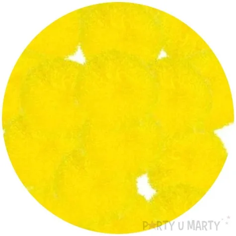 pompony pluszowe poliestrowe sloneczne zolte titanum 15 mm 15 szt