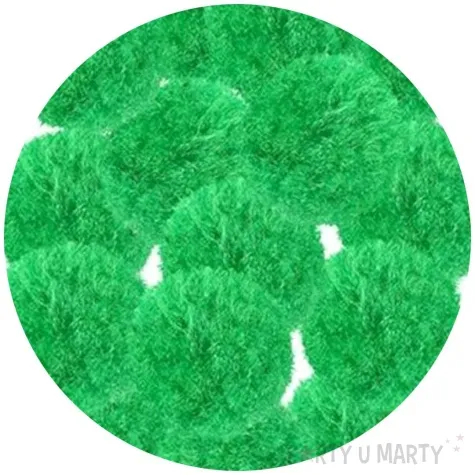 pompony pluszowe poliestrowe wiosenne zielone titanum 18 mm 15 szt