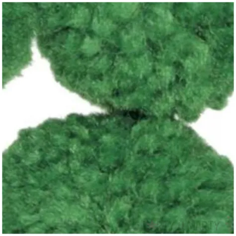 pompony pluszowe wloczkowe lisciaste zielone titanum 30 mm 6 szt