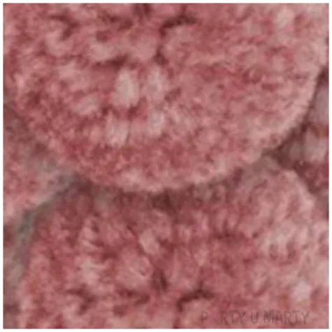 pompony pluszowe wloczkowe pastelowe rozowe ciemne titanum 30 mm 6 szt