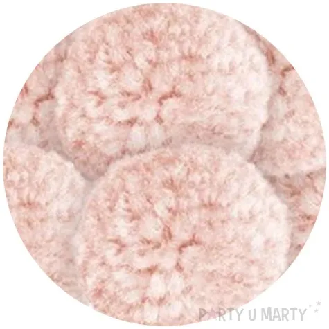 pompony pluszowe wloczkowe rozowe jasne titanum 30 mm 6 szt