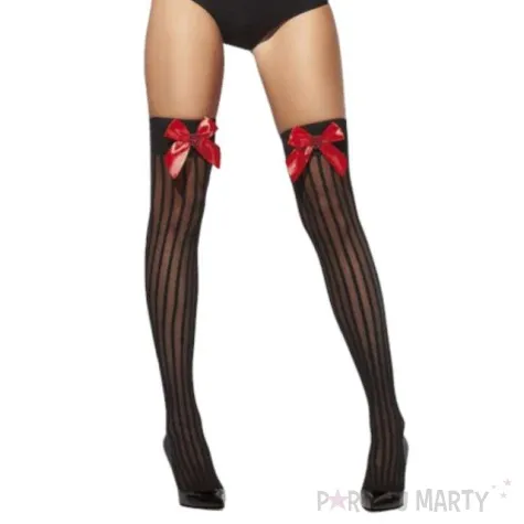 ponczochy czarne w pionowe paski smiffys rozm uniw