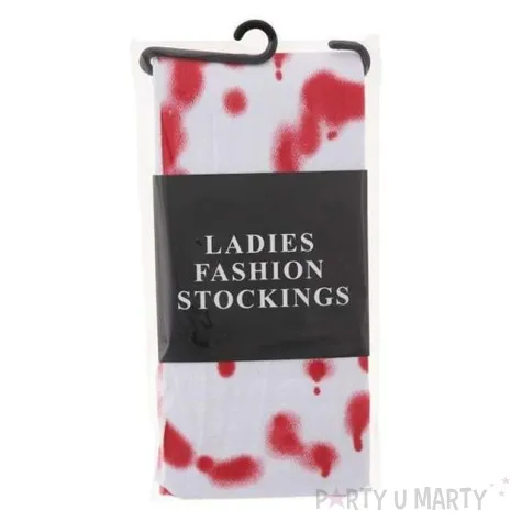 ponczochy krawe rozbryzgi