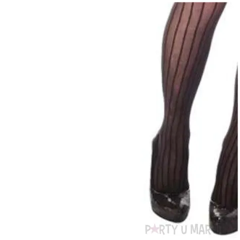 ponczochy party sexy paseczki czarne godan s m