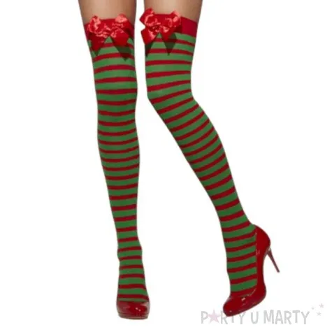 ponczochy zielono czerwone smiffys rozm uniw