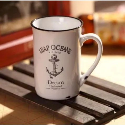 porcelanowy kubek retro ocean