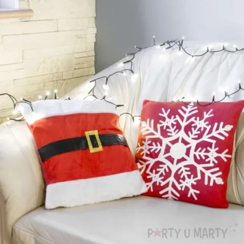 poszewka na poduszke pas mikolaja czerwona kraszek 36 x 36 cm