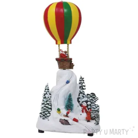 pozytywka boze narodzenie swiety mikolaj w balonie mix guirca 35cm