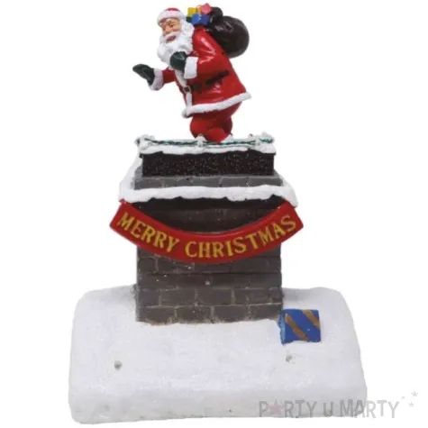 pozytywka boze narodzenie swiety mikolaj w kominie mix guirca 22cm