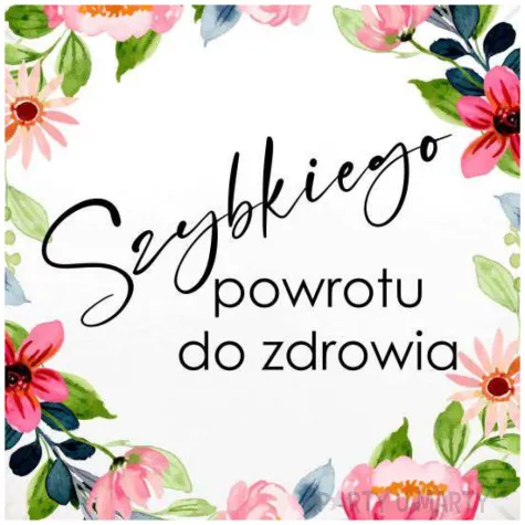 prezent dekoracja balon foliowy szybkiego powrotu do zdrowia bialy do szpitala 18 rnd