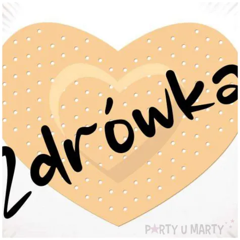 prezent dekoracja balon foliowy zdrowka serce bialy do szpitala 18 rnd