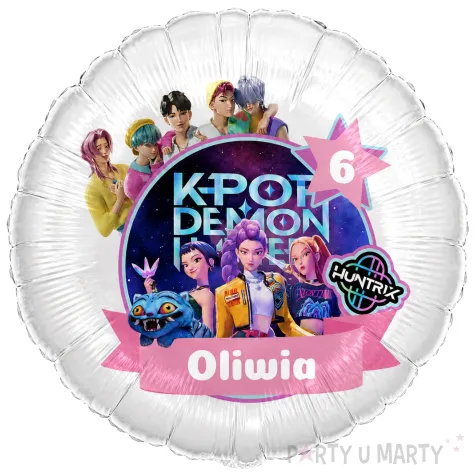 prezent dekoracja na urodziny balon foliowy kpop demon hunters personalizacja lowczynie demonow