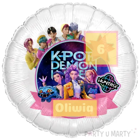 prezent dekoracja na urodziny balon foliowy kpop demon hunters personalizacja lowczynie demonow