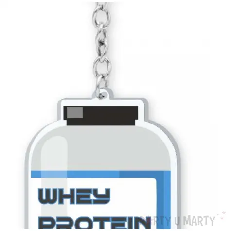 prezent dla chlopaka brelok bialko whey protein silownia niebieski