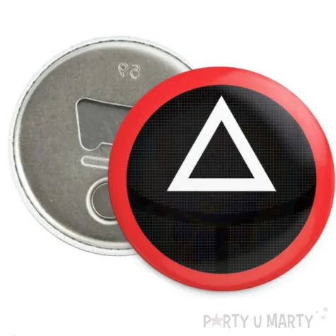 prezent dla fana squid game otwieracz do butelek kapsli maska straznika trojkat magnes