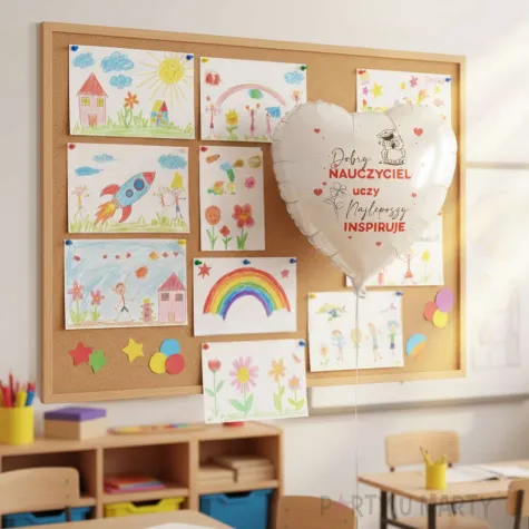 prezent dla nauczyciela na dzien edukacji balon foliowy serce najlepszy nauczyciel dekoracja 18