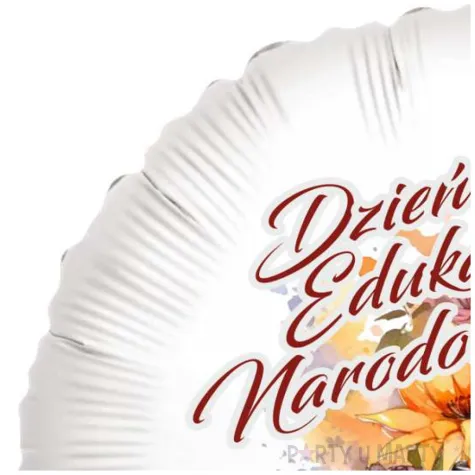 prezent dla nauczyciela na dzien edukacji narodowej balon foliowy kwiaty bialy 18 rnd