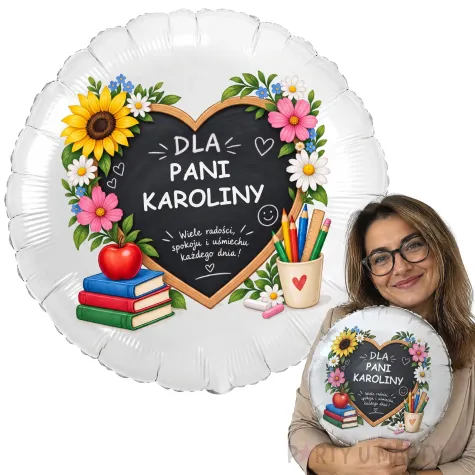 prezent dla nauczyciela wychowawcy na dzien edukacji narodowej balon foliowy z imieniem tablica