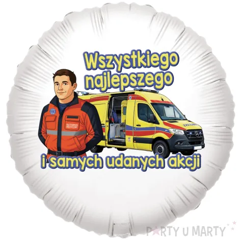 prezent dla ratownika medycznego dekoracja balon foliowy ratownik medyczny wszystkiego najlepsz