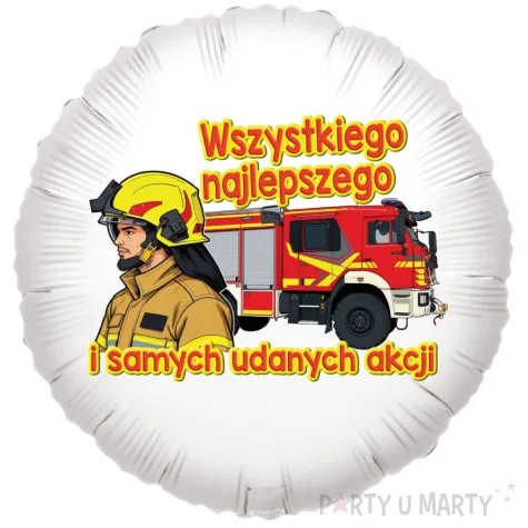 prezent dla strazaka dekoracja balon foliowy strazak medyczny wszystkiego najleps