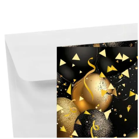 prezent na 18 urodziny osiemnastke kartka okolicznosciowa glamour czarno zlota upominek