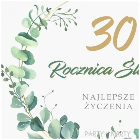 prezent na 30 rocznice slubu pamiatka kartka okolicznosciowa eukaliptus beauty 15x15 cm