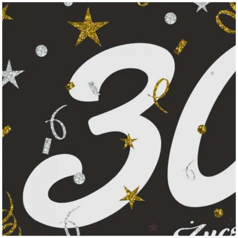 prezent na 30 urodziny kartka okolicznosciowa glamour czarna upominek pamiatka z koperta