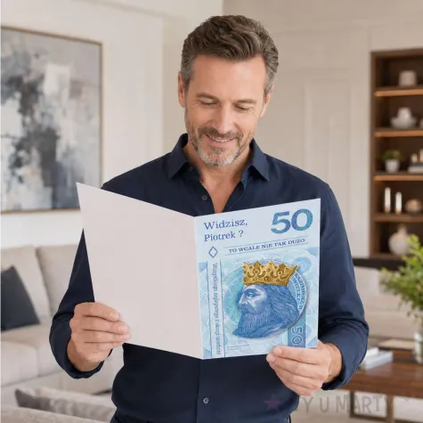 prezent na 50 urodziny kartka okolicznosciowa xl 50 zlotych personalizacja