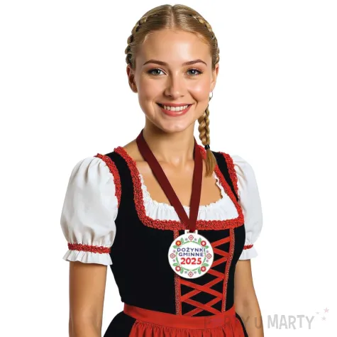 prezent na dozynki gminne 2025 upominek nagroda w konkursie medal kwiaty ludowe 7 2 cm