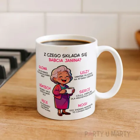 prezent na dzien babci urodziny kubek personalizowany dowolne imie wybierz wzor 330 ml