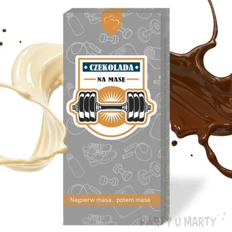 prezent na dzien chlopaka ojca urodziny opakowanie na czekolade na mase upominek silownia