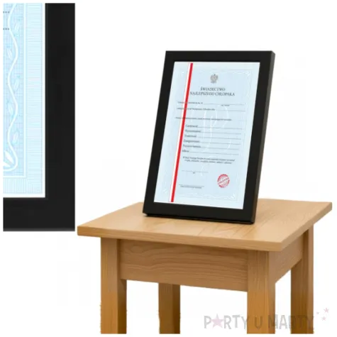 prezent na dzien chlopaka swiadectwo dyplom w ramce a4