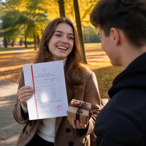 prezent na dzien chlopala urodziny swiadectwo personalizacja certyfikat dyplom imie a4