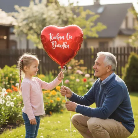 prezent na dzien dziadka balon foliowy kocham cie dziadku czerwony dekoracja 18 hrt