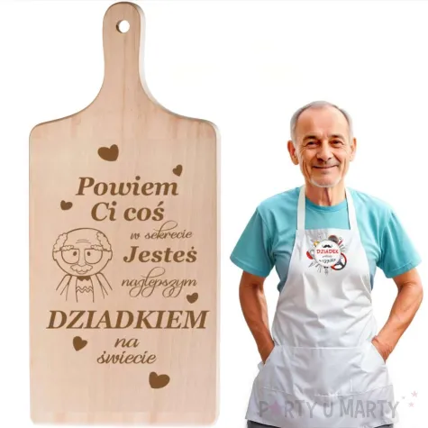 prezent na dzien dziadka deska do krojenia jestes najlepszym dziadkiem na swiecie 11 5 x 26 5 c