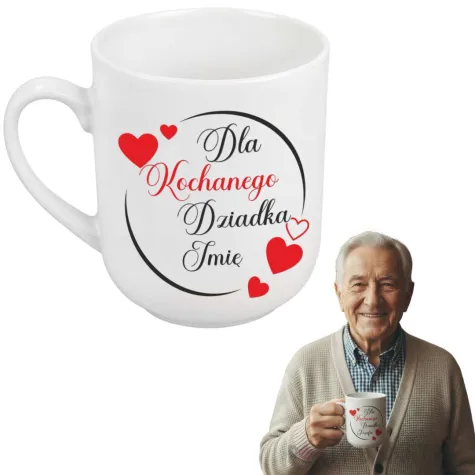 prezent na dzien dziadka kubek personalizowany dla kochanegoa dziadka z imieniem 290 ml